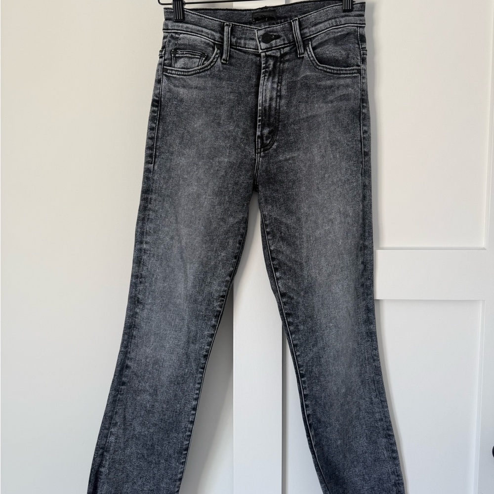 Mother The Insider Crop Step Fray Jeans Train Stops